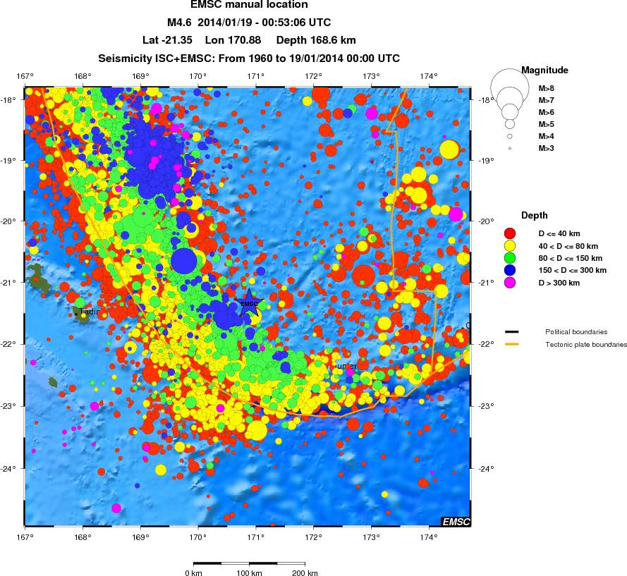 regional historical seismicity