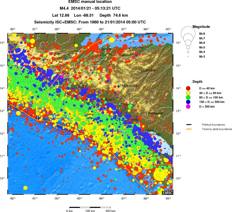 regional historical seismicity