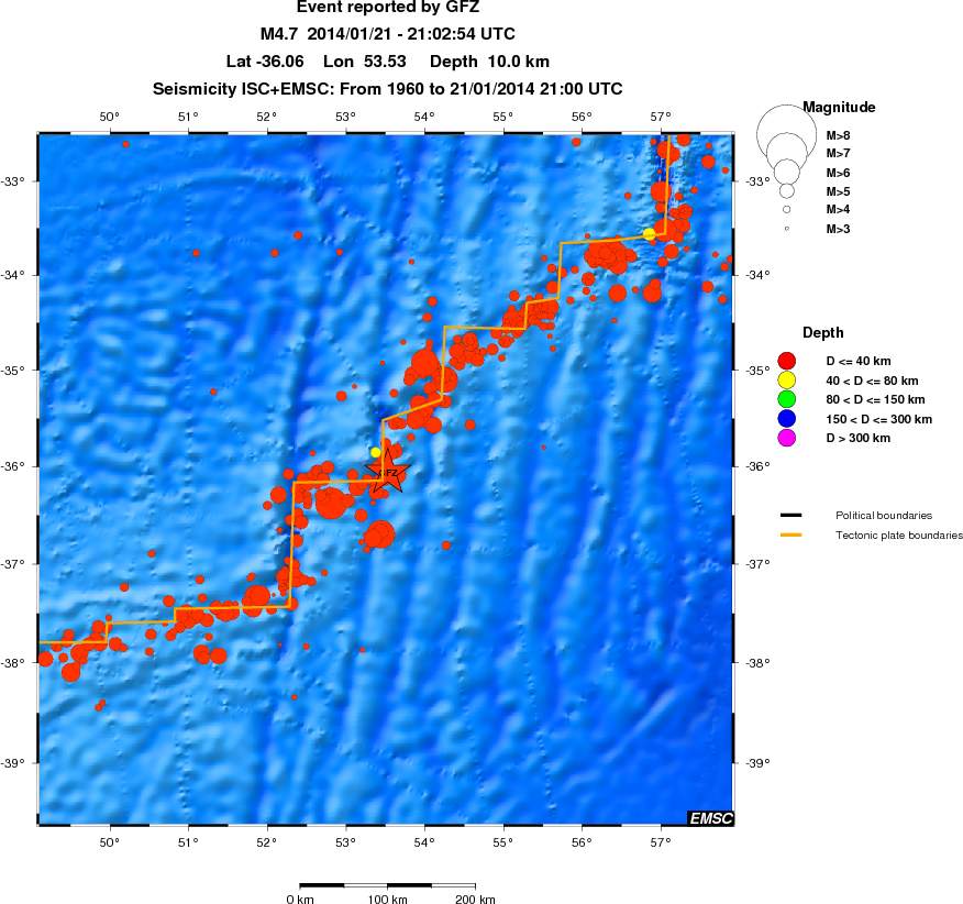 regional historical seismicity