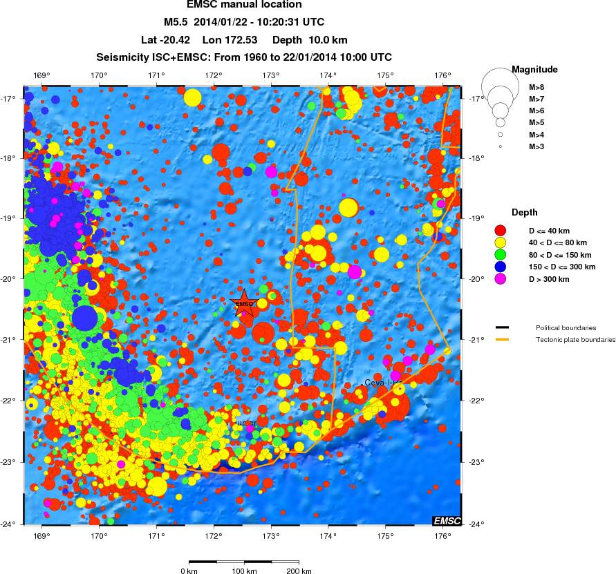 regional historical seismicity