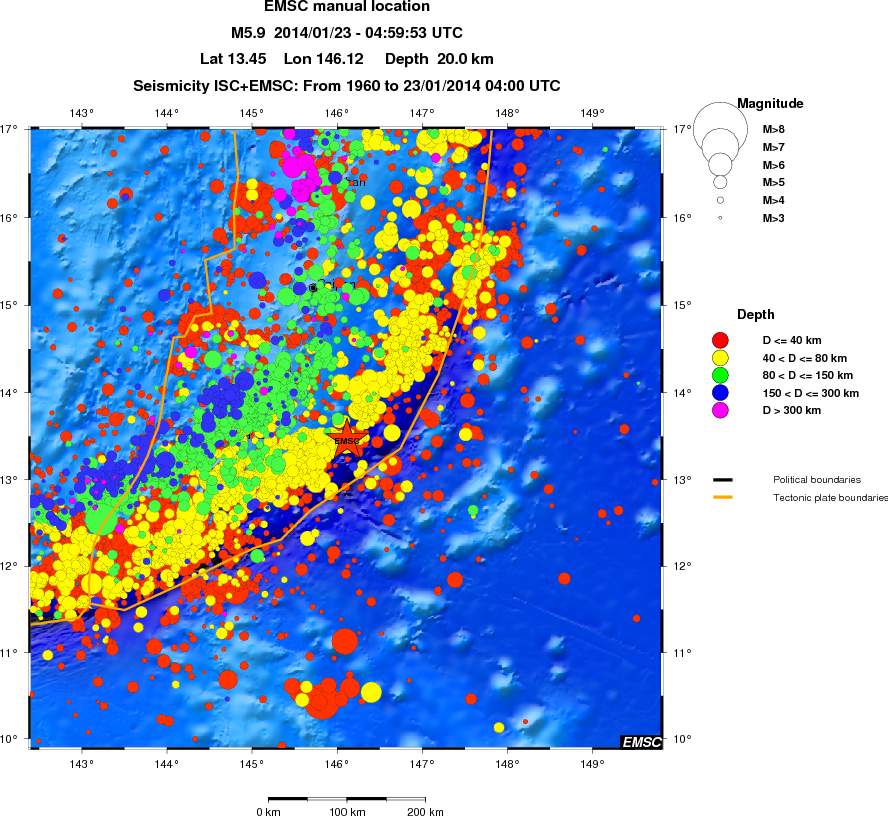 regional historical seismicity