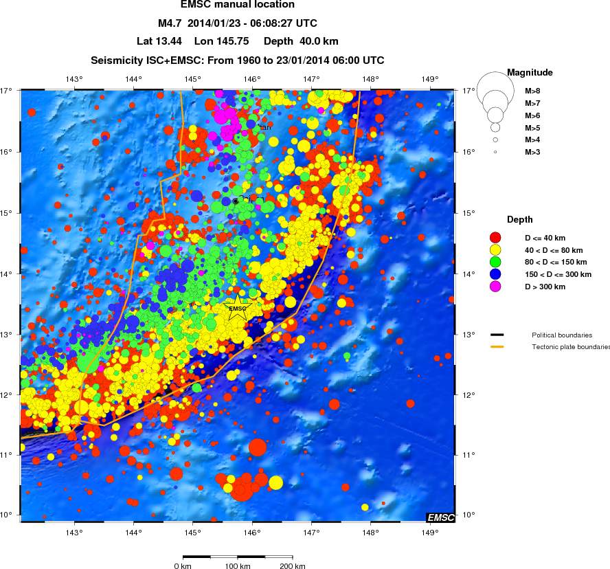 regional historical seismicity