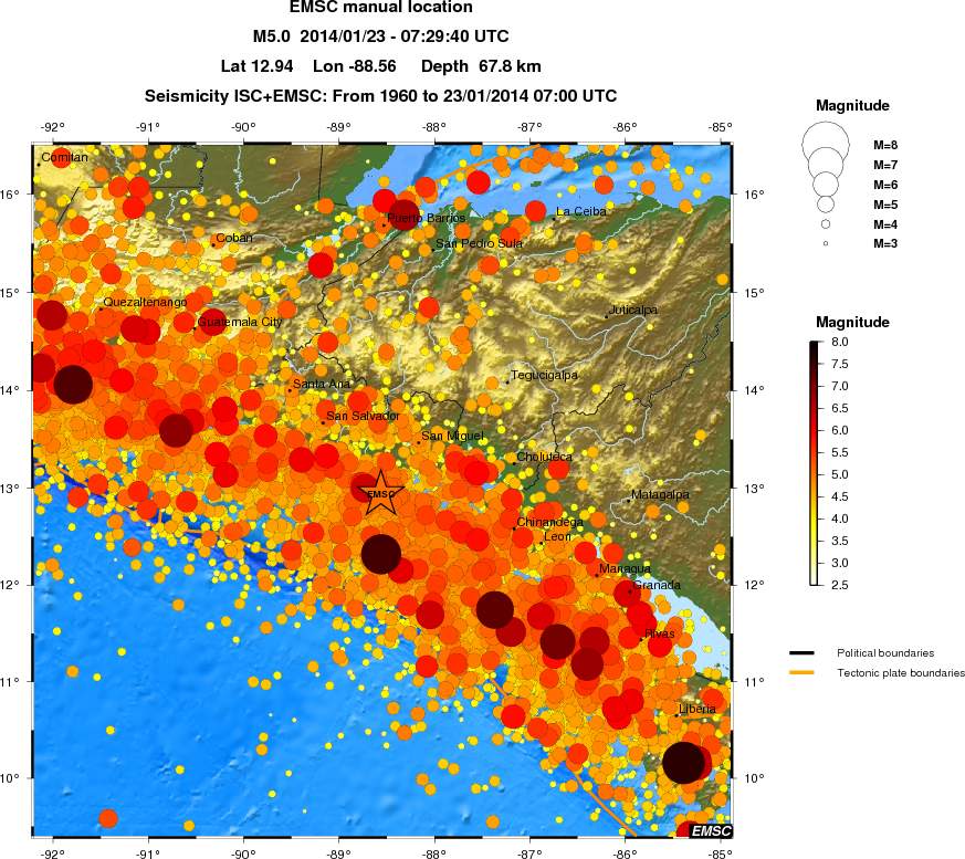 regional magnitude historical seismicity