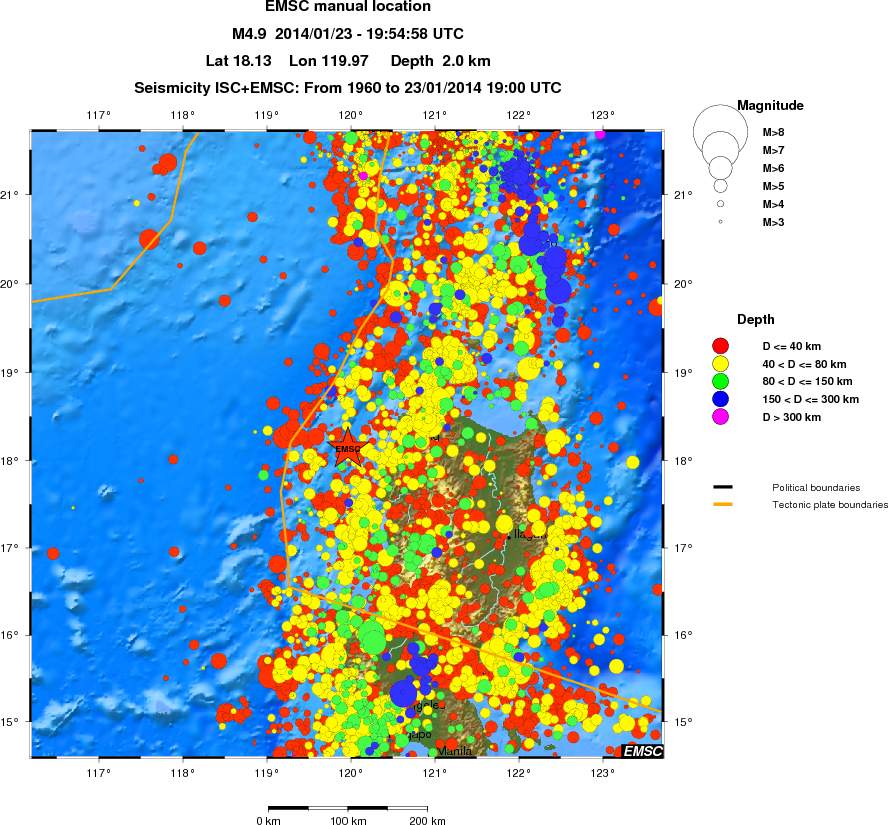 regional historical seismicity