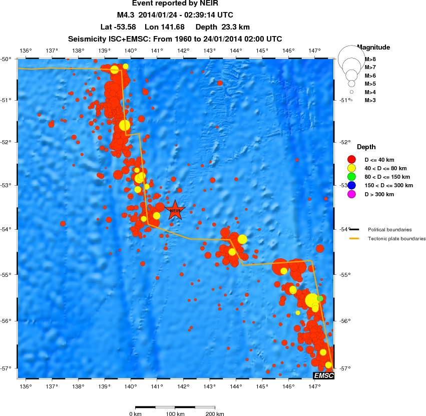regional historical seismicity