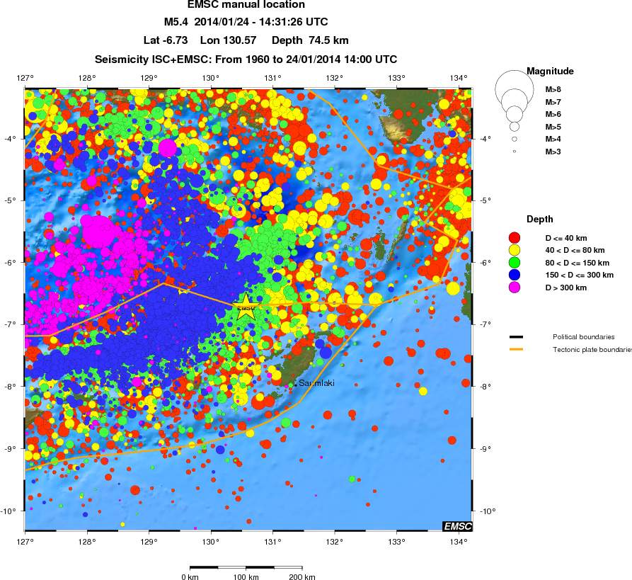 regional historical seismicity