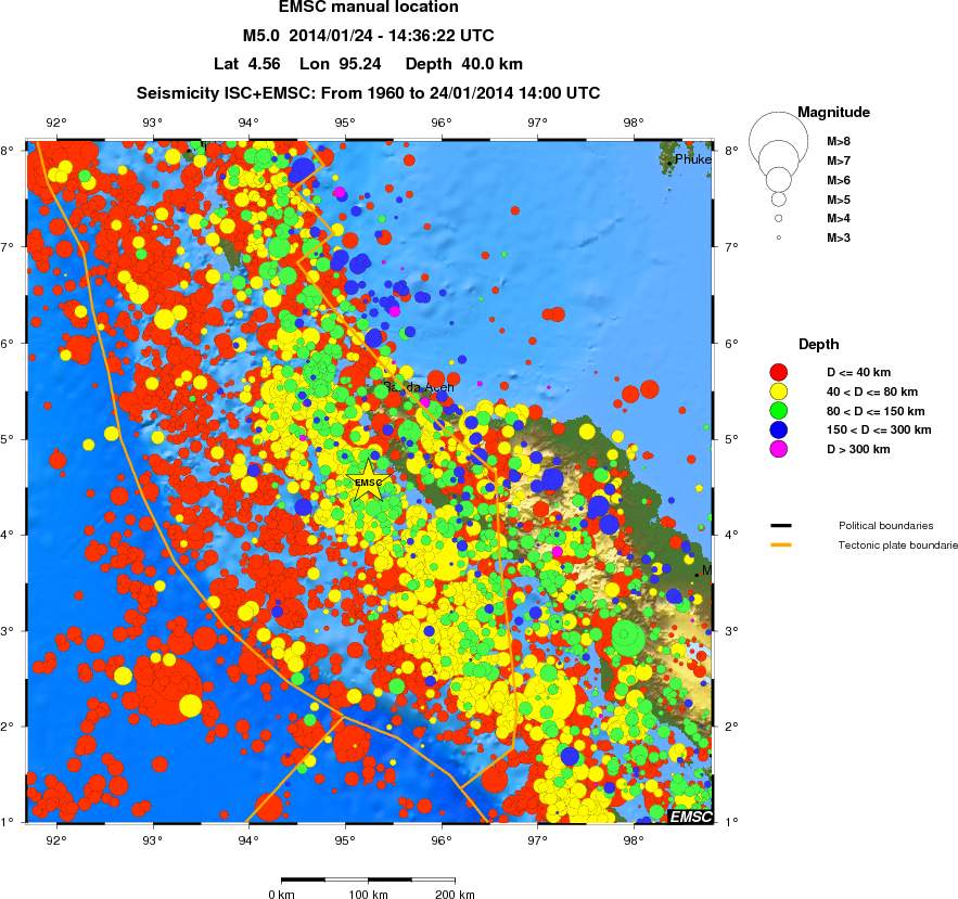 regional historical seismicity