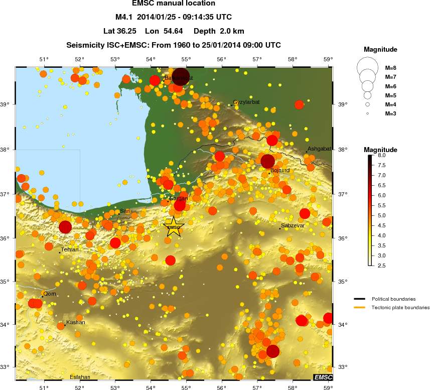 regional magnitude historical seismicity