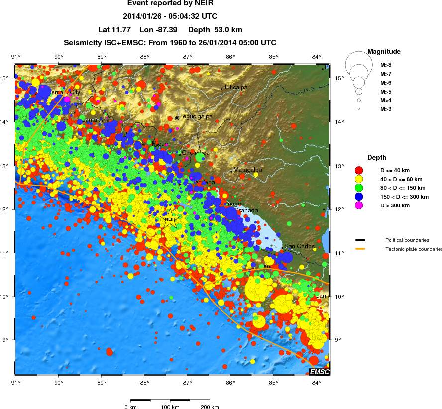 regional historical seismicity