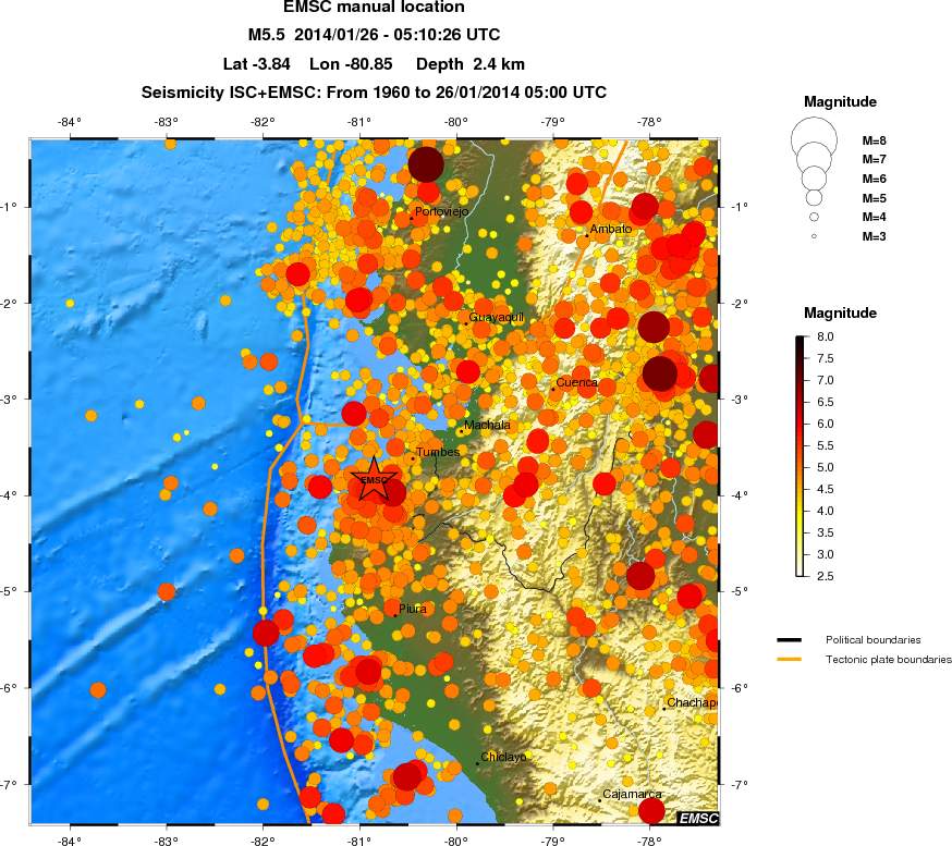 regional magnitude historical seismicity