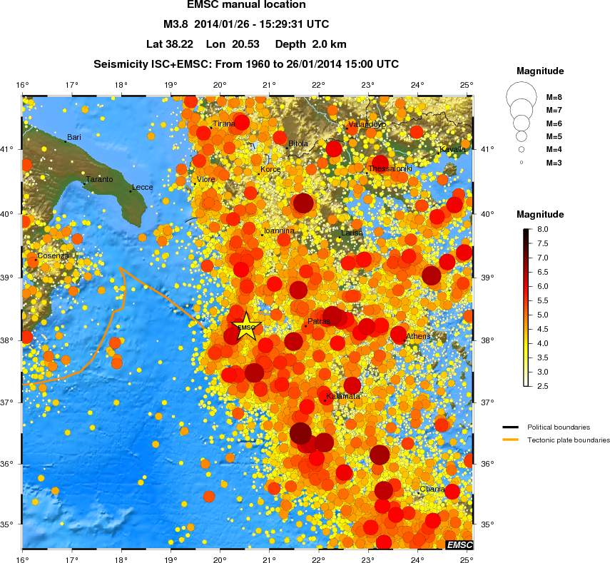 regional magnitude historical seismicity