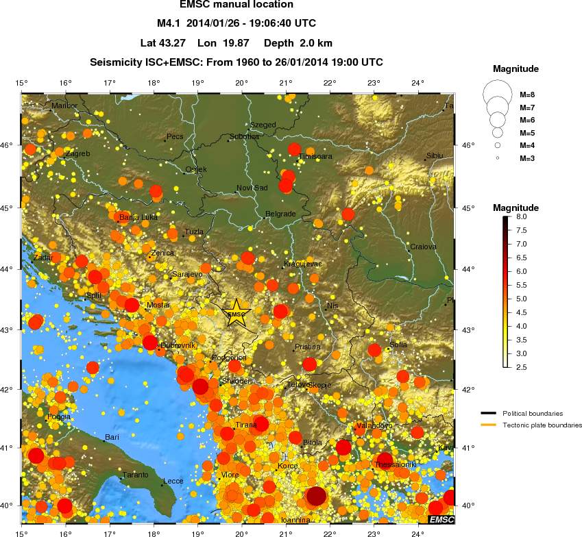 regional magnitude historical seismicity