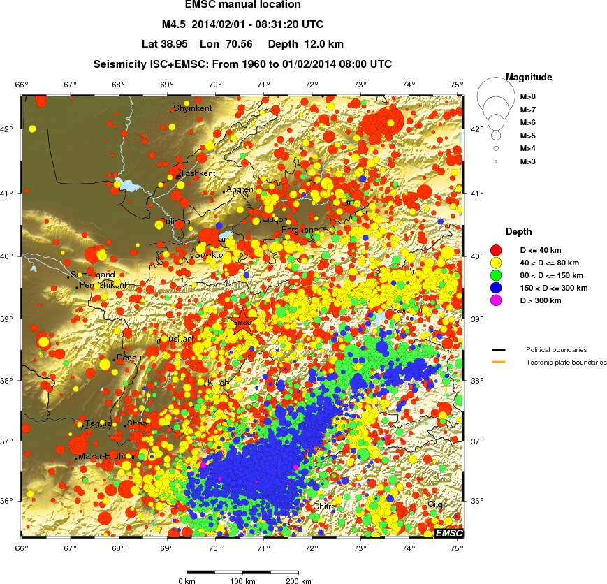 regional historical seismicity