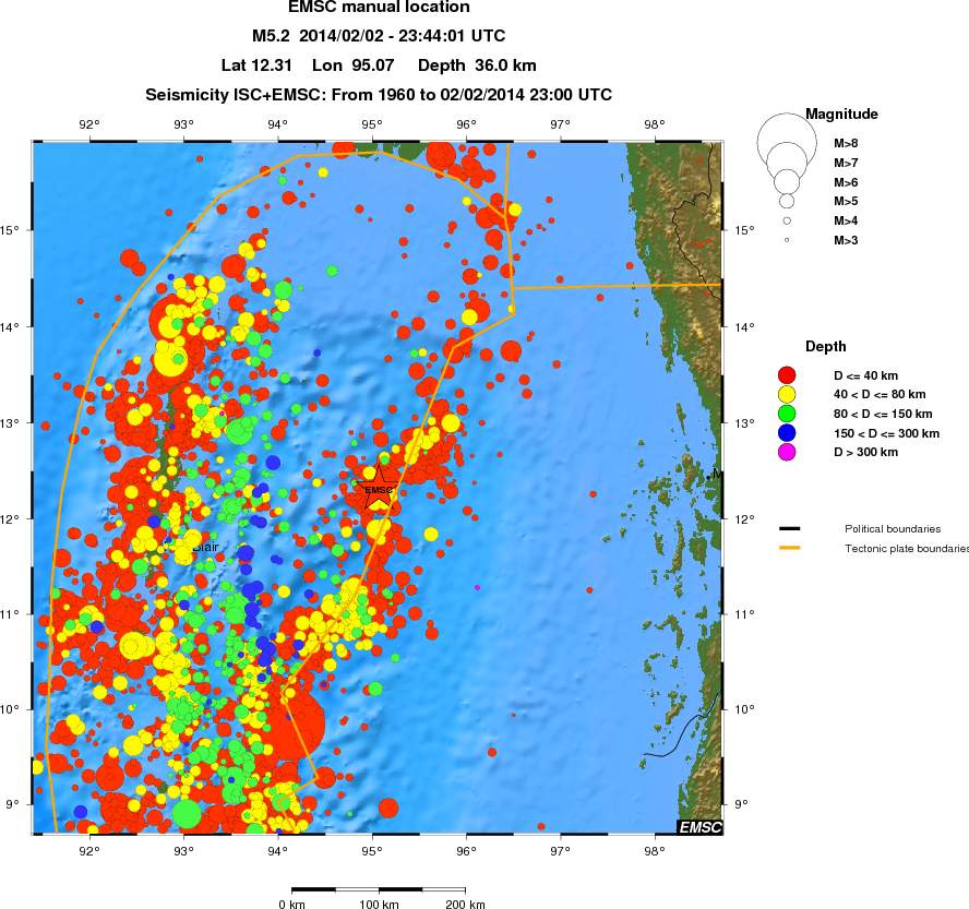 regional historical seismicity