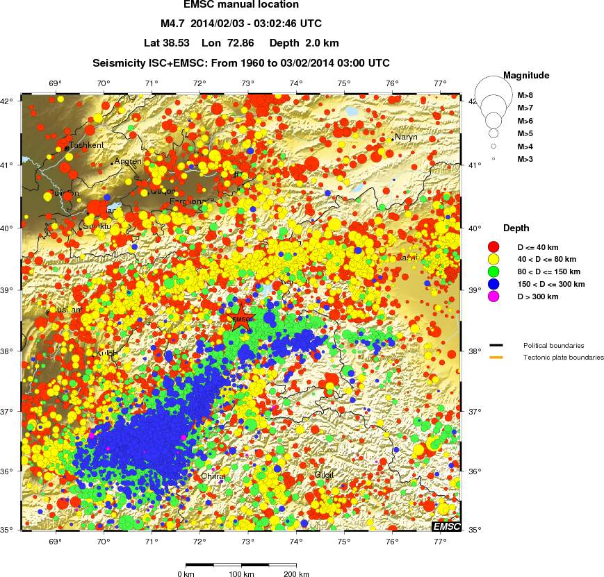 regional historical seismicity