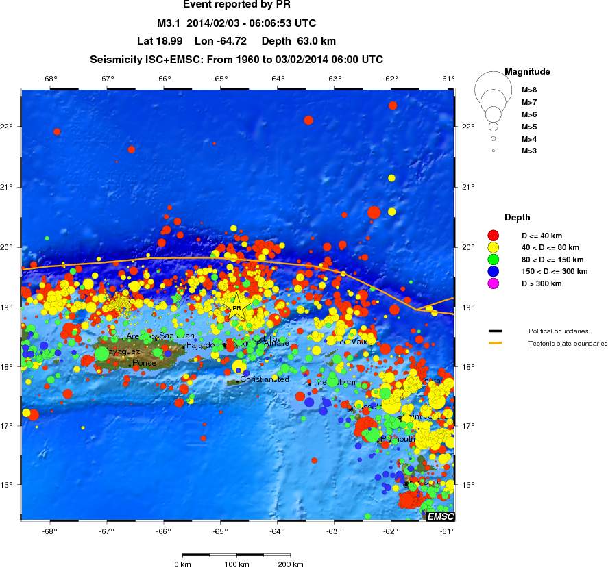 regional historical seismicity