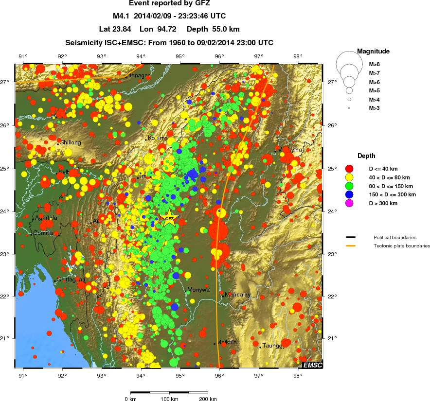 regional historical seismicity