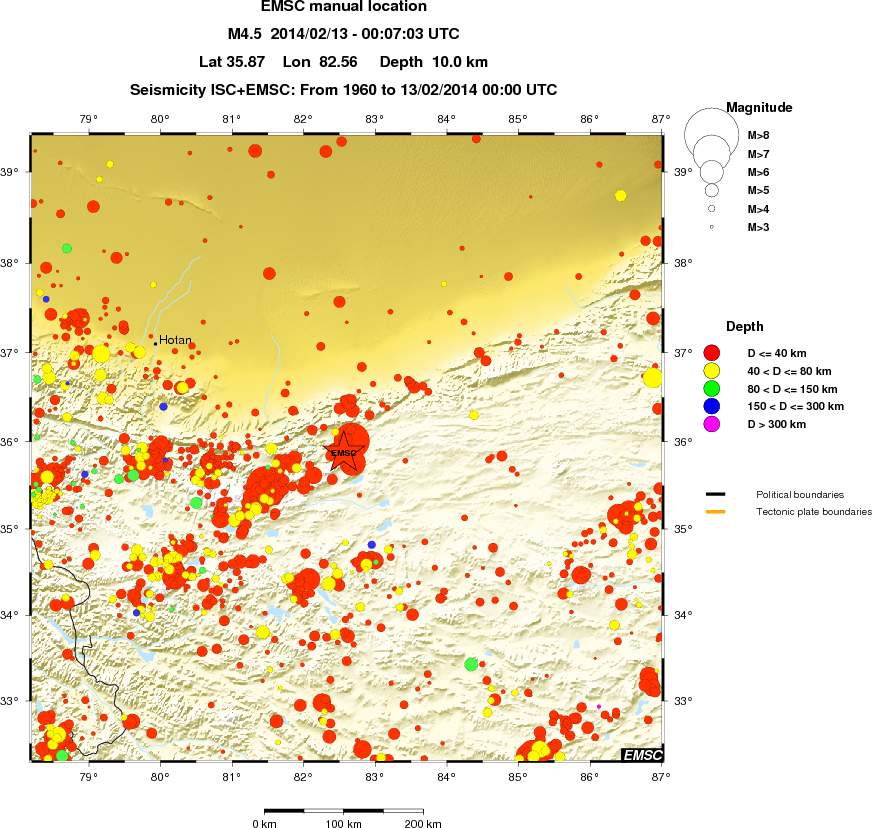 regional historical seismicity