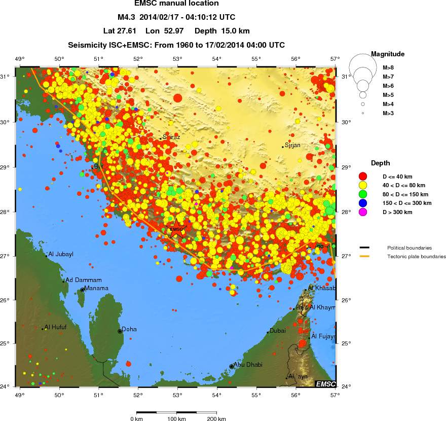 regional historical seismicity