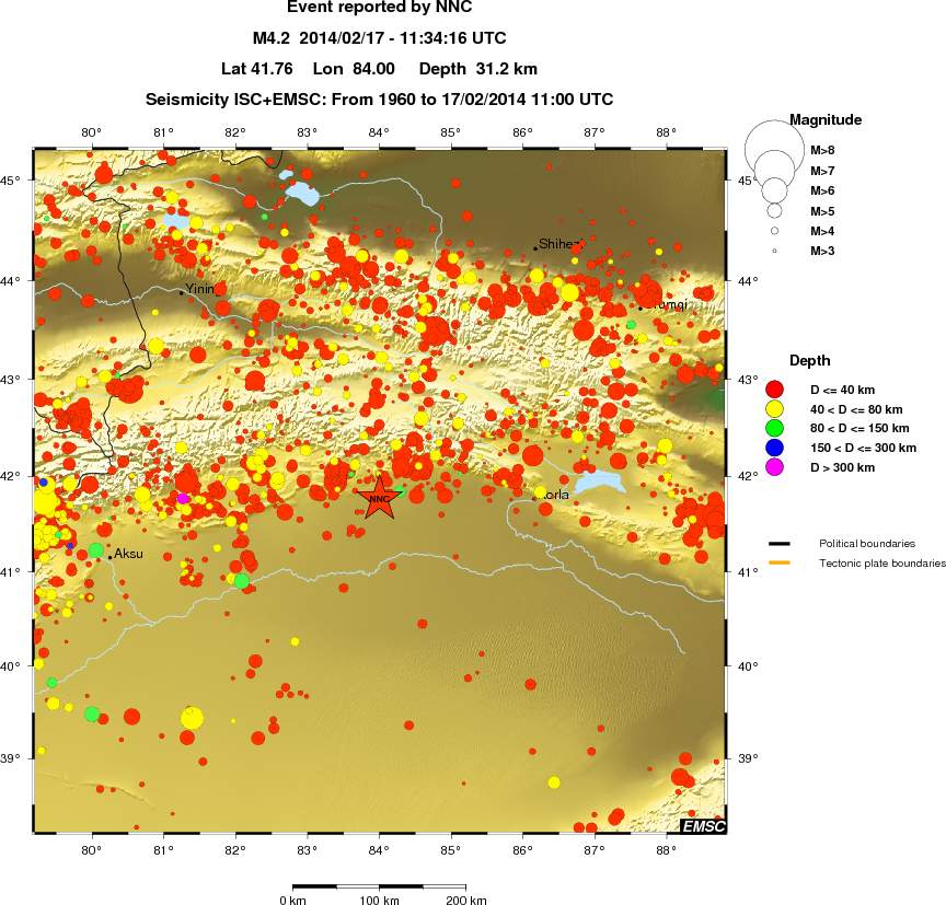 regional historical seismicity