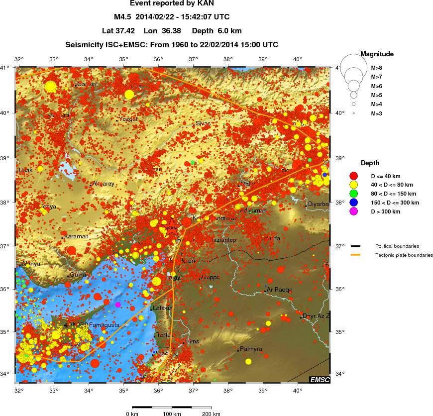 regional historical seismicity