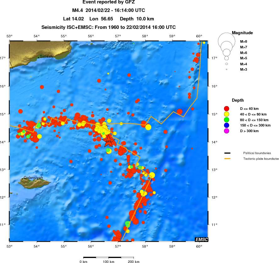 regional historical seismicity