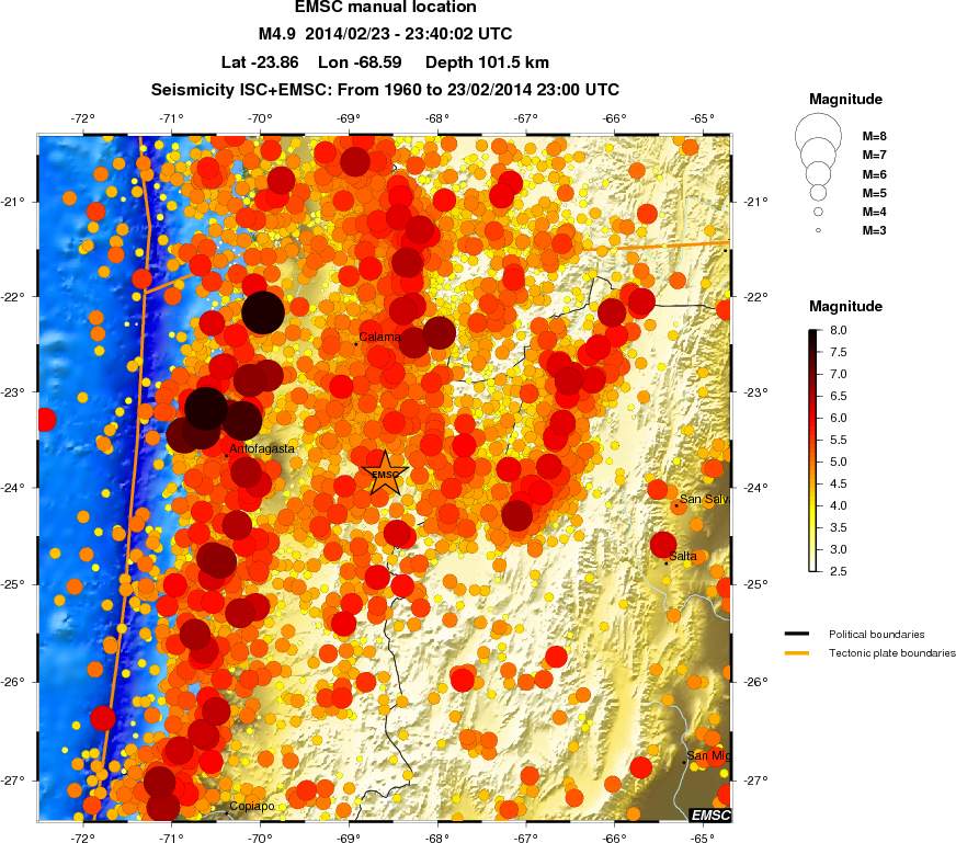 regional magnitude historical seismicity