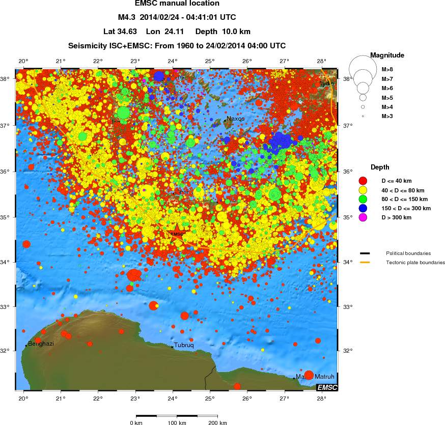 regional historical seismicity