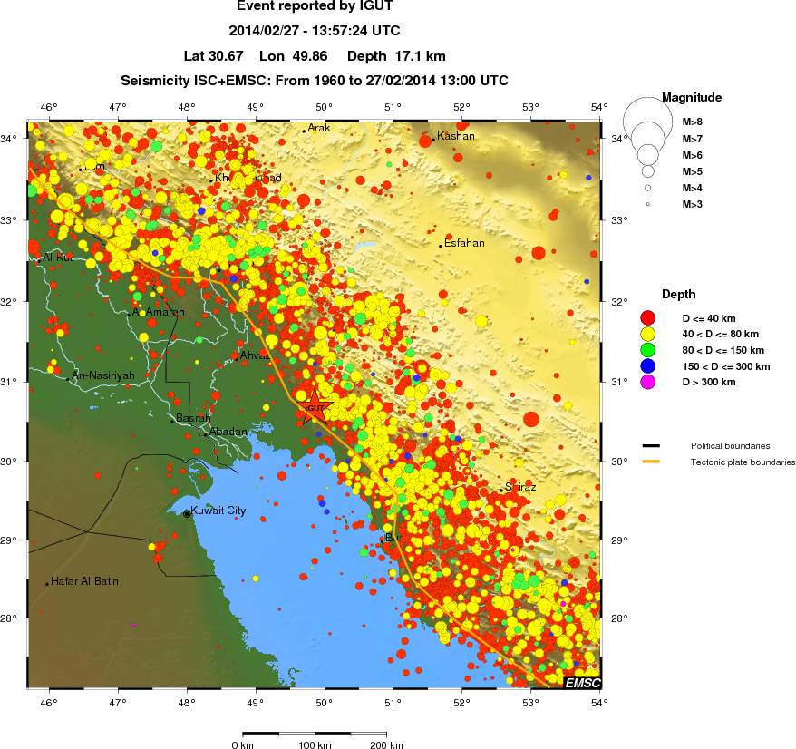 regional historical seismicity