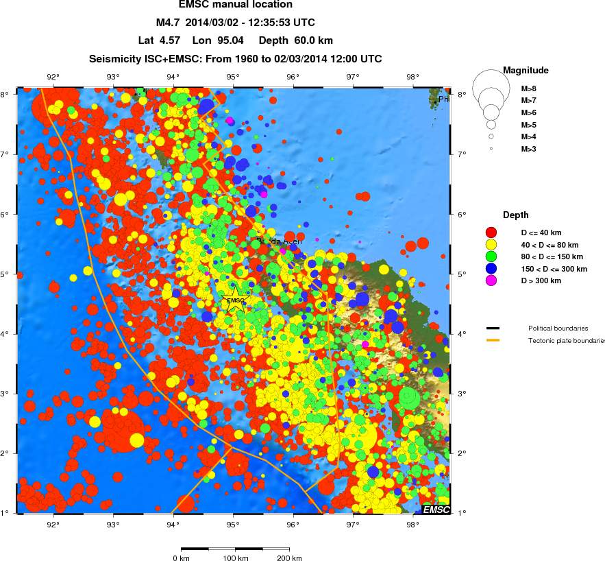 regional historical seismicity