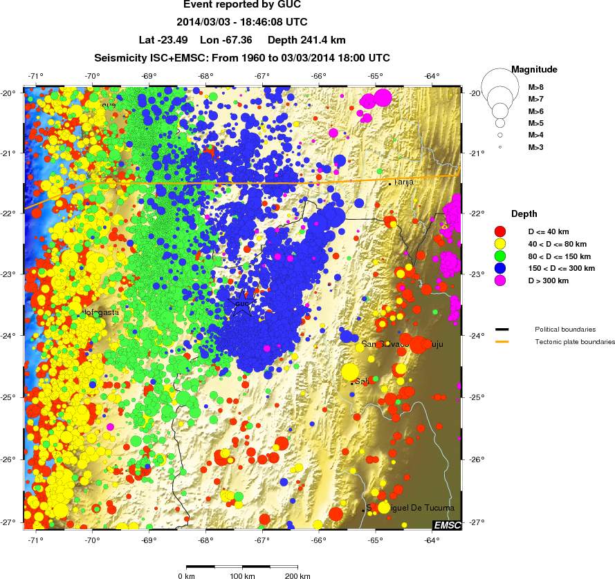 regional historical seismicity