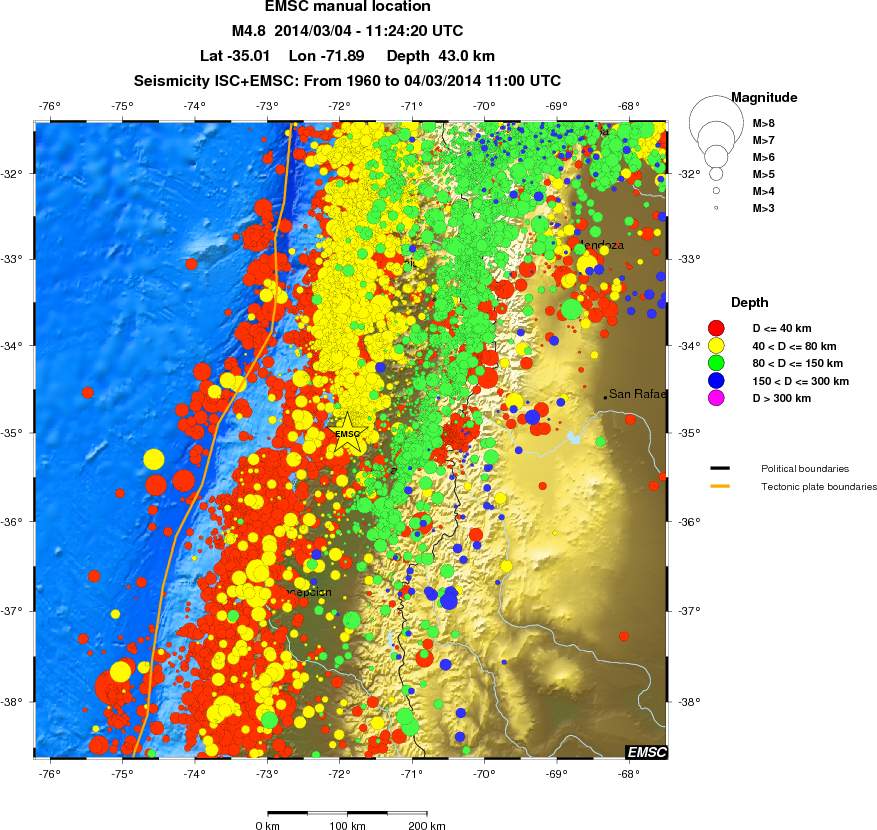 regional historical seismicity