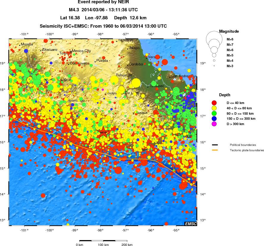 regional historical seismicity