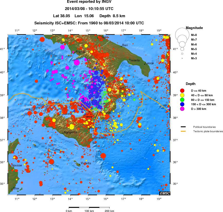 regional historical seismicity