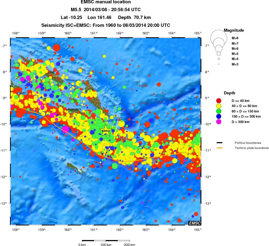 regional historical seismicity