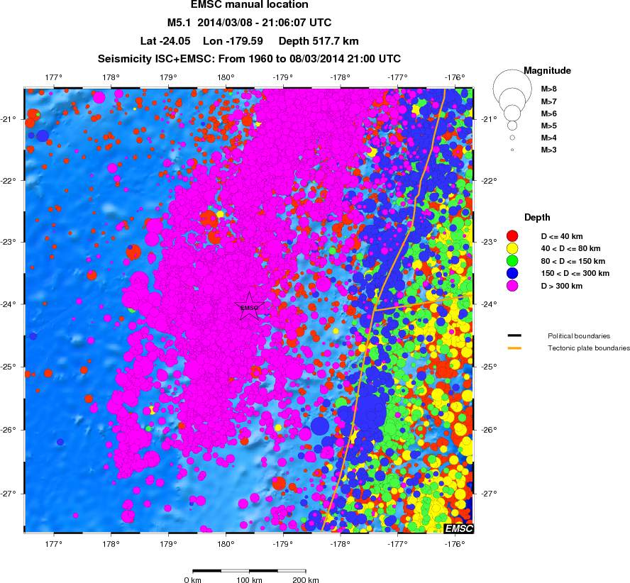 regional historical seismicity