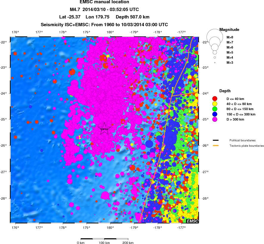 regional historical seismicity