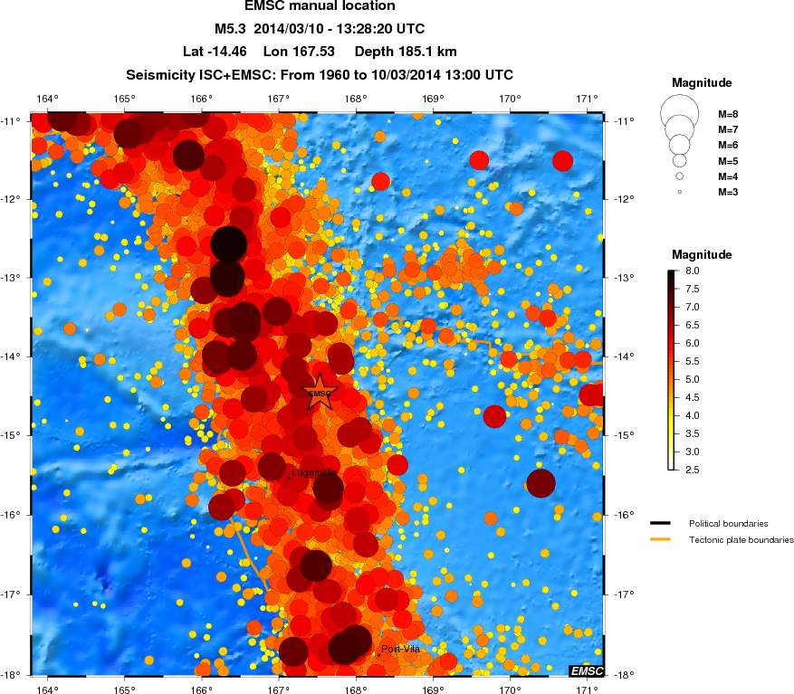 regional magnitude historical seismicity