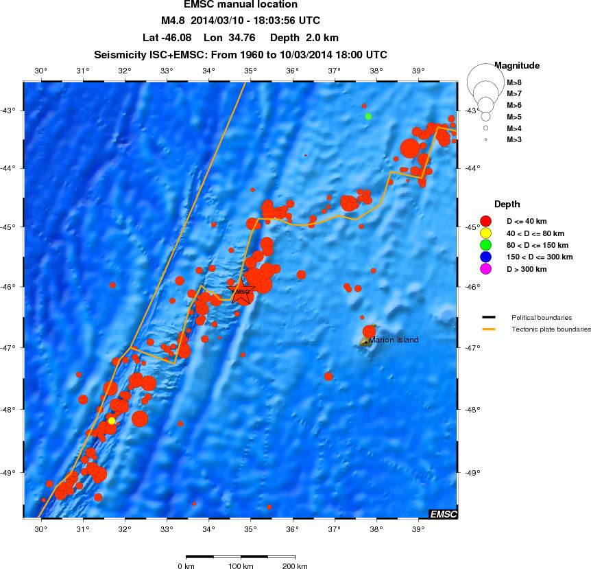 regional historical seismicity