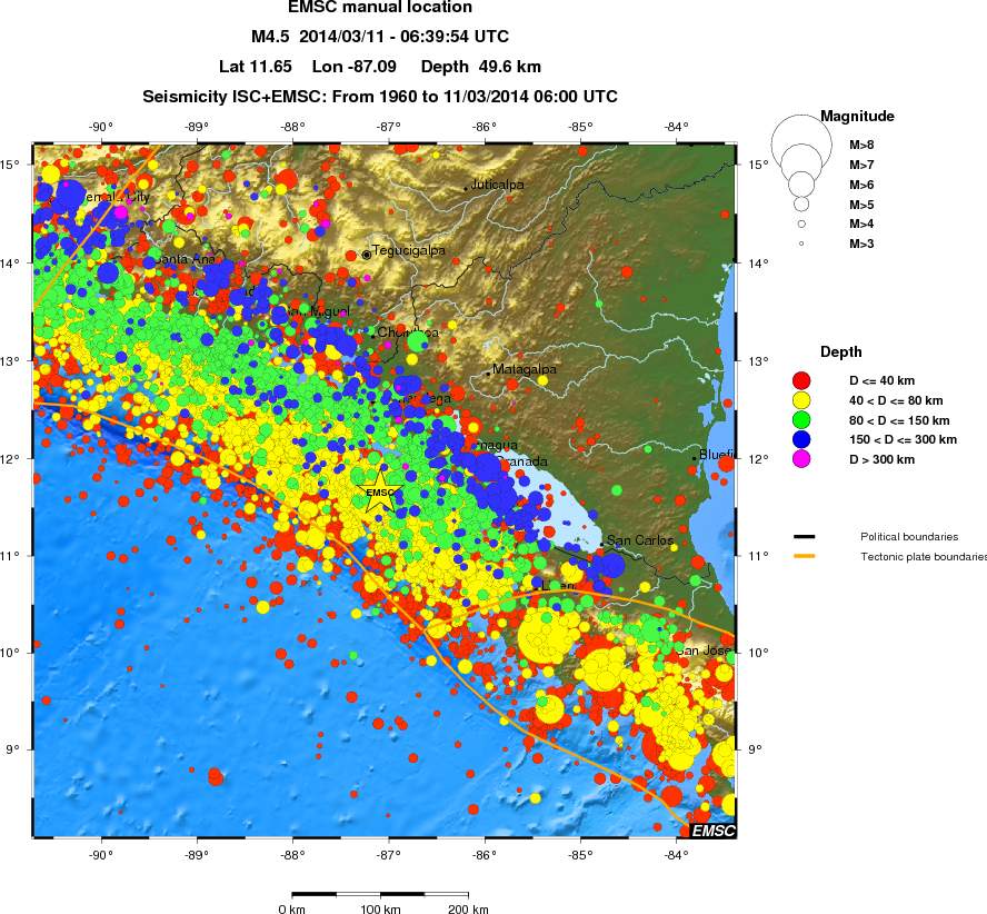 regional historical seismicity