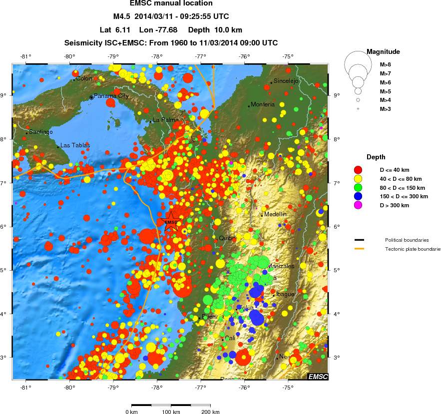 regional historical seismicity