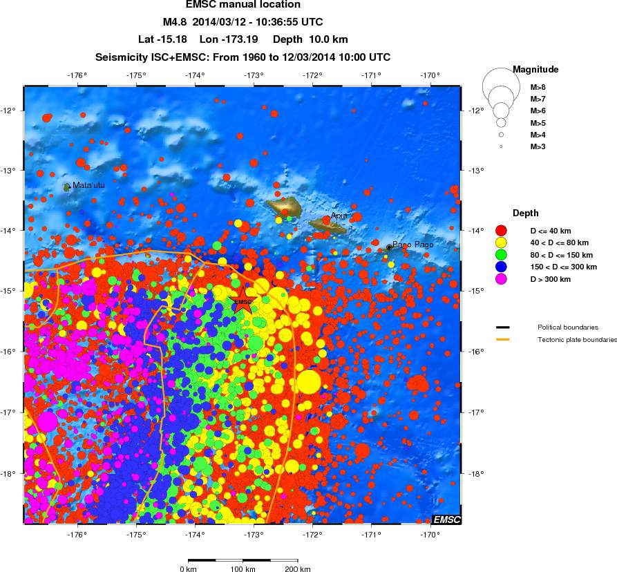 regional historical seismicity