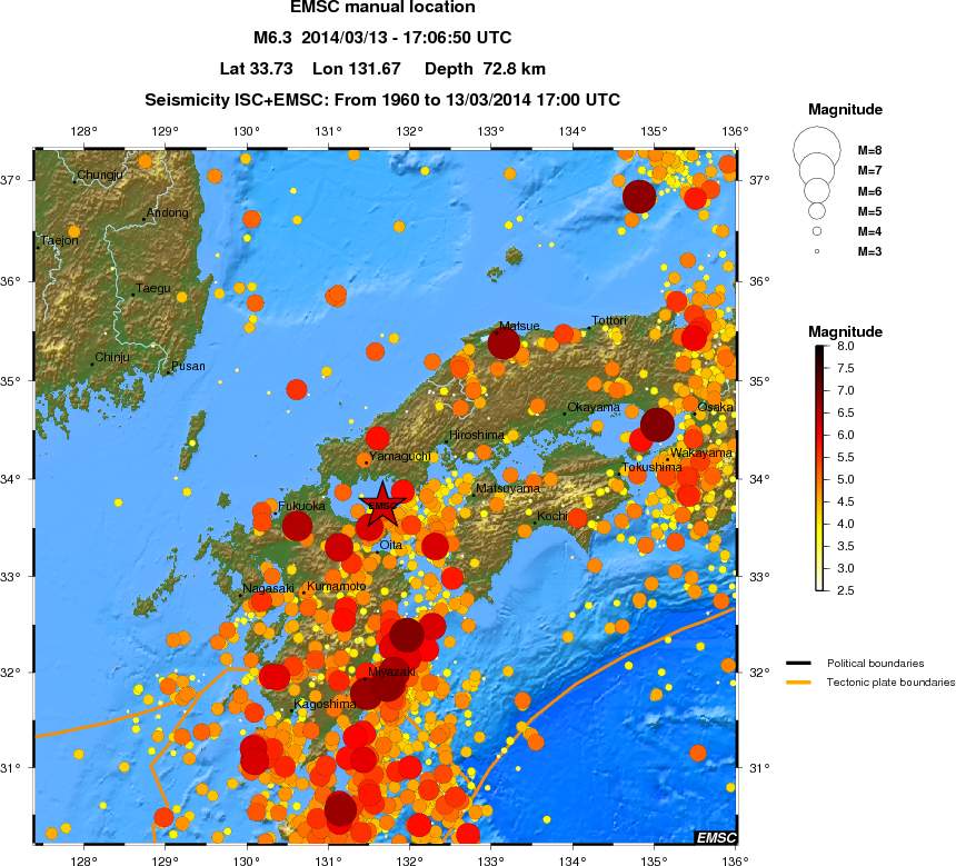 regional magnitude historical seismicity