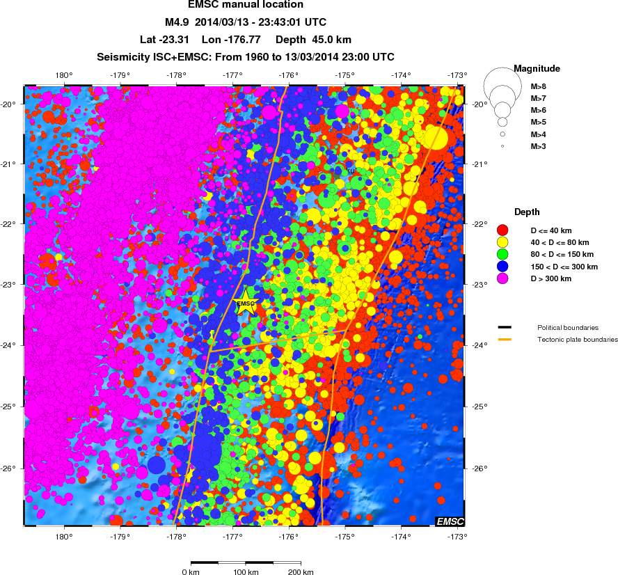 regional historical seismicity