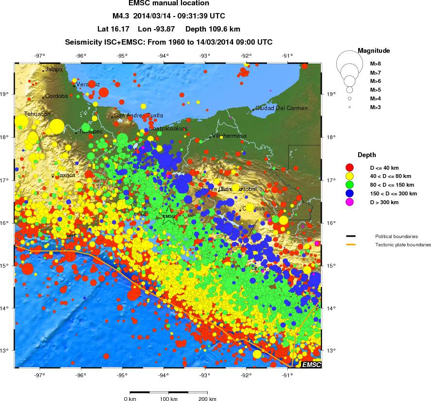 regional historical seismicity