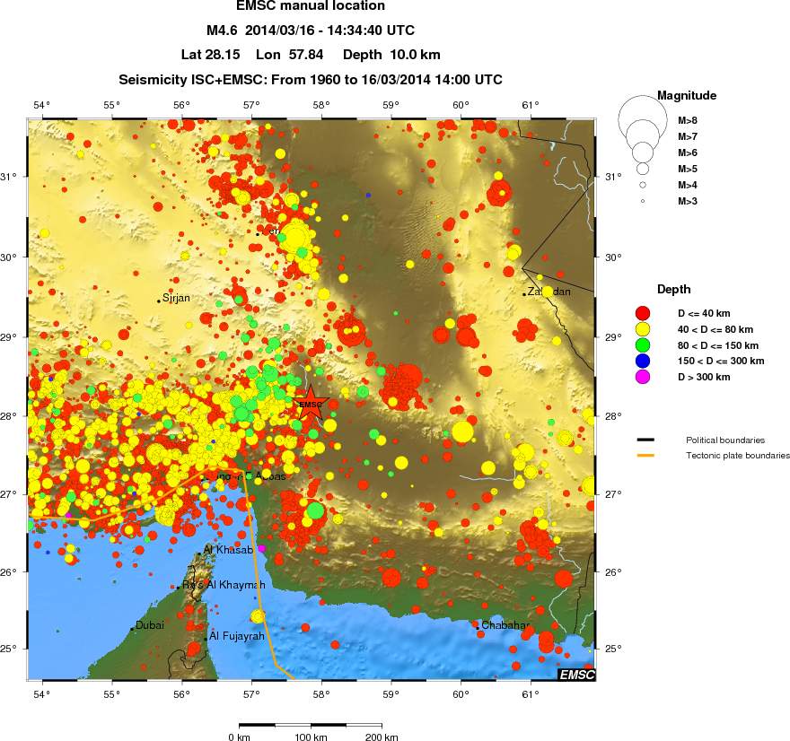 regional historical seismicity
