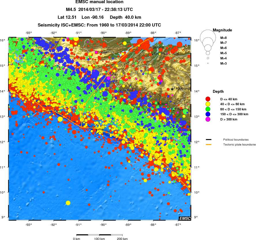 regional historical seismicity
