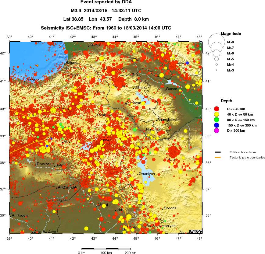 regional historical seismicity