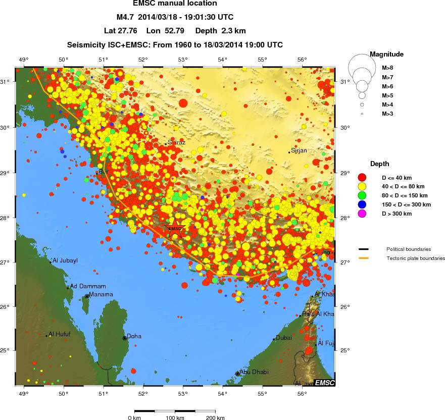 regional historical seismicity