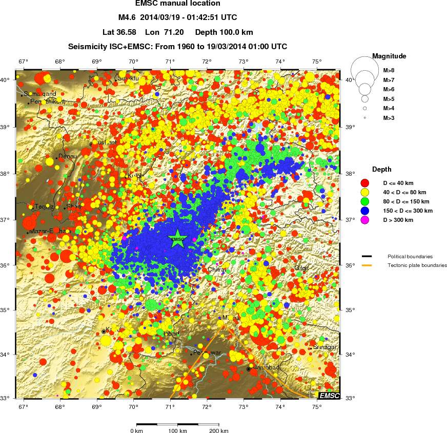 regional historical seismicity